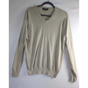 Crown & Ivy Women's  V-neck Sweater Cotton/Cashmere Blend Size Small